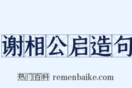 谢相公启造句是什么意思的图片